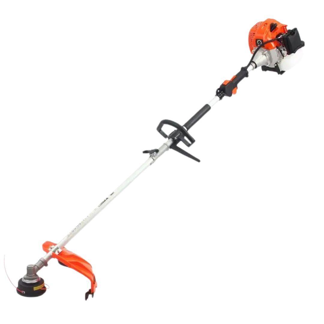 boxer boxer decespugliatore 4 in 1 multifunzione - bx123 - foto 2 Decespugliatore 4 in 1 con testa montata, motore acceso, in primo piano