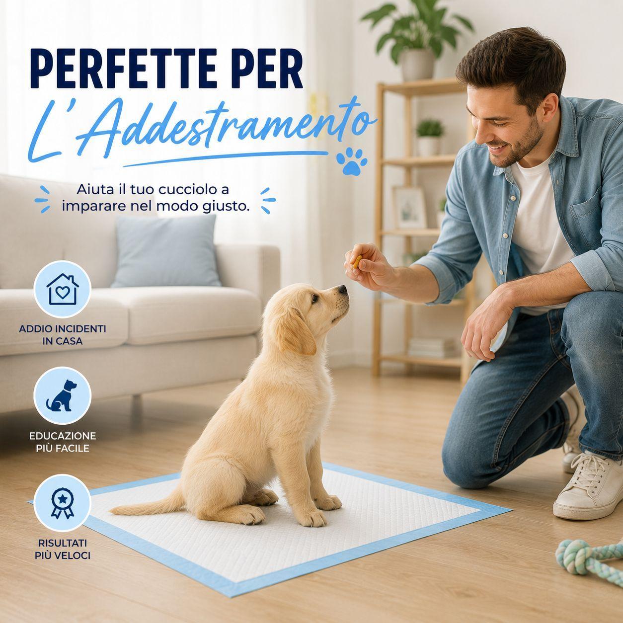 traversine igieniche adesive assorbenti 60x60 cm 40 pezzi per animali - foto 4 Traversina igienica adesiva assorbente, dettaglio della superficie