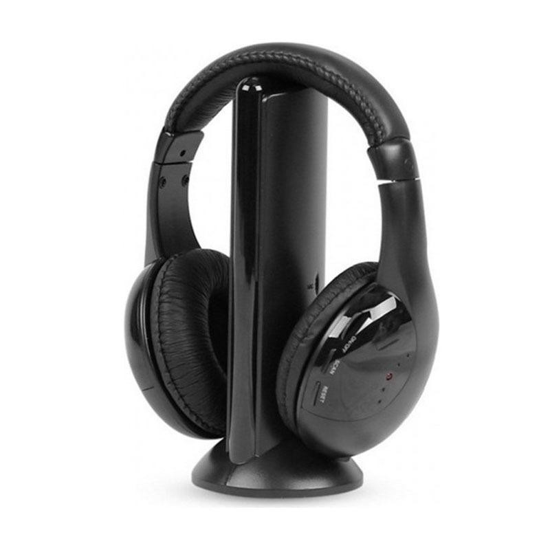 cuffie wireless over-ear 5 in 1 hi-fi con radio fm e bassi potenziati - foto 1 cuffie wireless over-ear 5 in 1 hi-fi con radio fm e bassi potenziati - foto 1