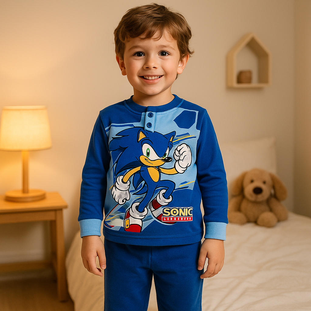 disney pigiama bimbo sonic blu - foto 1
