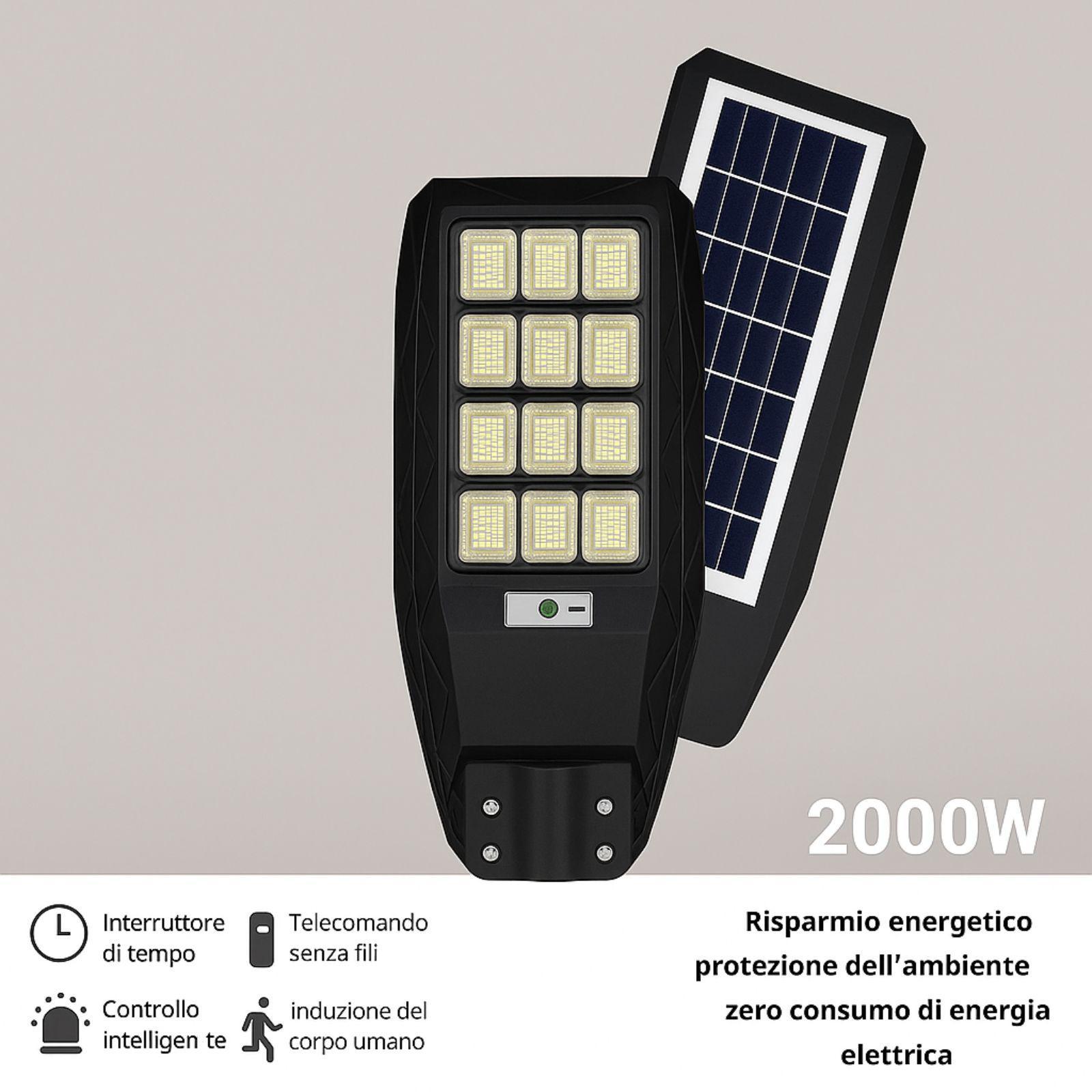  lampione stradale solare a led 2000w - foto 2