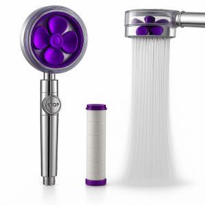 Soffione doccia alta pressione, ventola turbo fan 360 gradi con interruttore stop e filtro