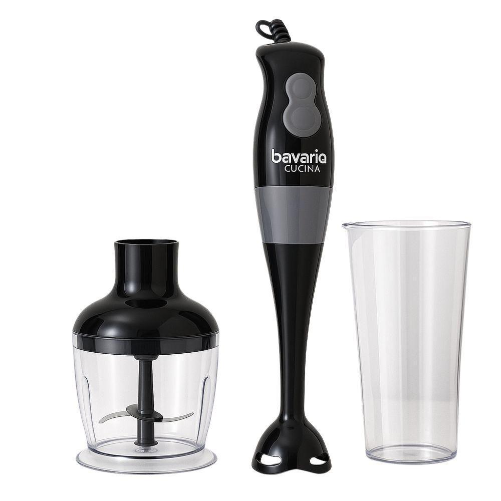 mixychef pro mixer frullatore multifunzione - foto 2 MixyChef Pro mixer nero con contenitore lama, frullatore immersione e bicchiere