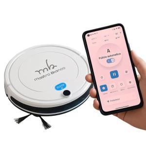 Robot aspirapolvere e lavapavimenti con serbatoio 350 ml, potenza 800 pa, batteria 2000 mah, pulizia automatica, sensori anti-collisione, controllo app