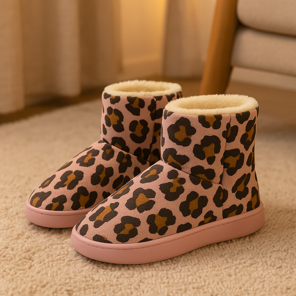  ciabatta a stivaletto leopardata rosa modello ludovica - foto 2