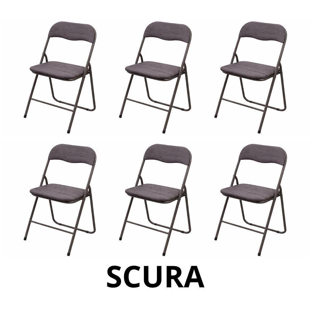 set da 6 sedie pieghevoli effetto legno - foto 4 set da 6 sedie pieghevoli effetto legno - foto 4