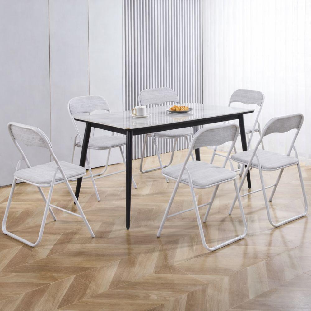 set da 6 sedie pieghevoli effetto legno - foto 5 set da 6 sedie pieghevoli effetto legno - foto 5