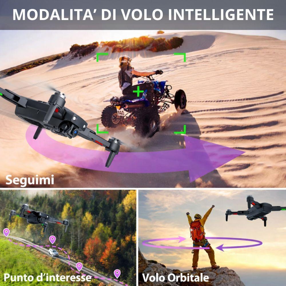  drone pieghevole con fotocamera 4k e telecomando - foto 5