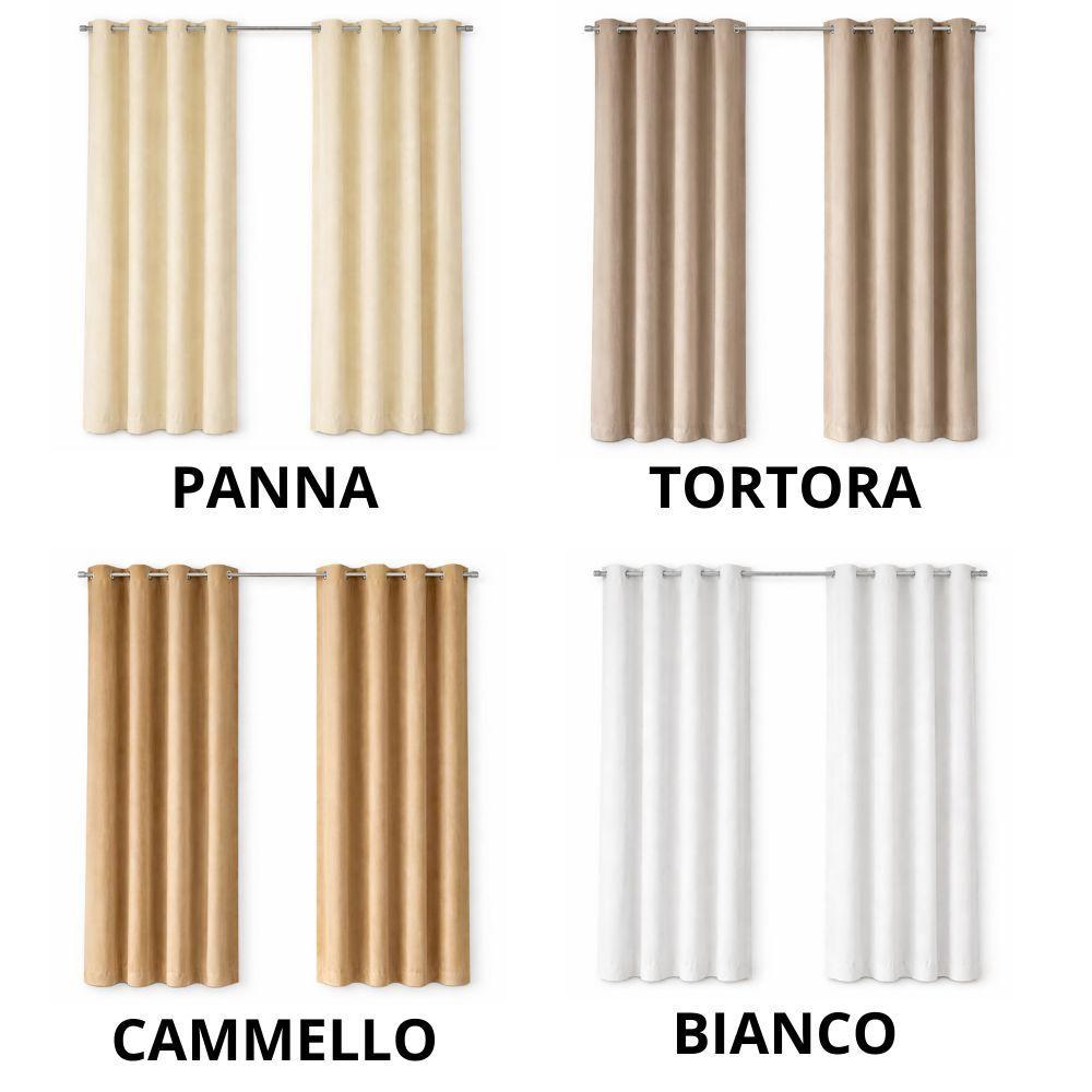 coppia di tende in velluto coprenti con anelli 140x290 cm - foto 2 coppia di tende in velluto coprenti con anelli 140x290 cm - foto 2