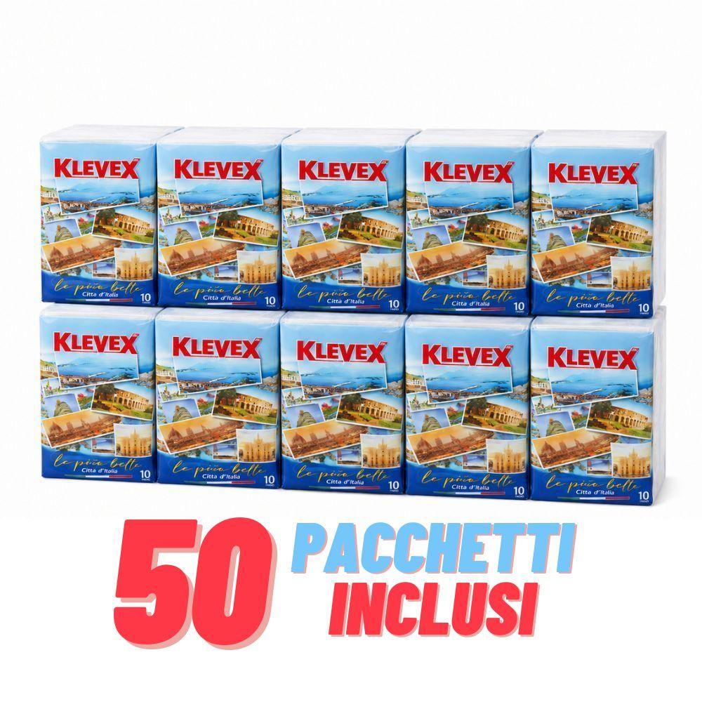Fazzoletti Klevex 3 Veli Super Morbidezza confezione scorta da 50 pacchetti