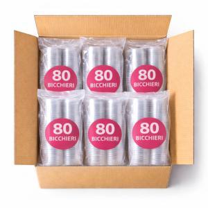 600 bicchieri di plastica da 180 ml  ( 6 pacchetti da 100 pezzi )