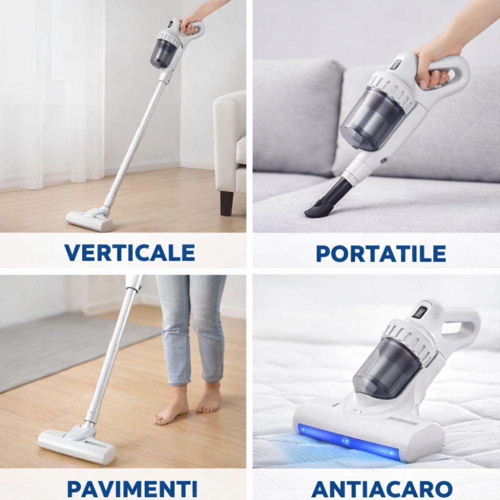 aspirapolvere senza fili 4 in 1 con accessori – pulizia totale e massima libertà - foto 5 aspirapolvere senza fili 4 in 1 con accessori – pulizia totale e massima libertà - foto 5