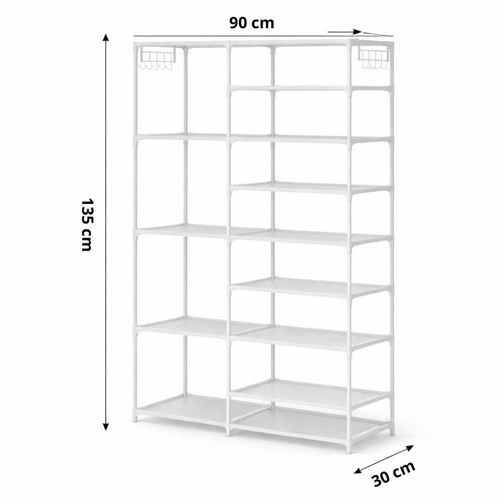 scarpiera salvaspazio con appendiabiti e ripiani multipli organizzatore verticale per ingresso e casa - foto 3 scarpiera salvaspazio con appendiabiti e ripiani multipli organizzatore verticale per ingresso e casa - foto 3