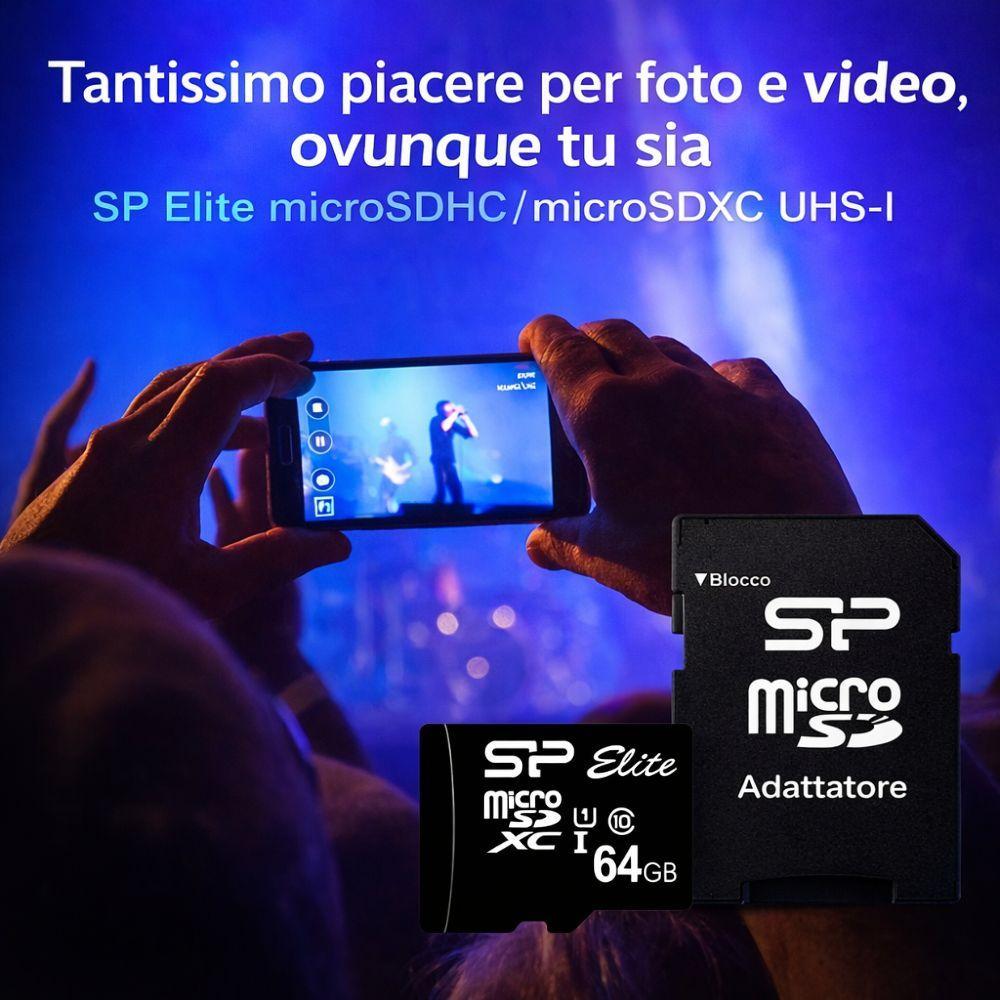 memory card microsdhc 32/64/128 gb elite classe 10 uhs-i per smartphone, fotocamere e video hd - foto 5 memory card microsdhc 32/64/128 gb elite classe 10 uhs-i per smartphone, fotocamere e video hd - foto 5