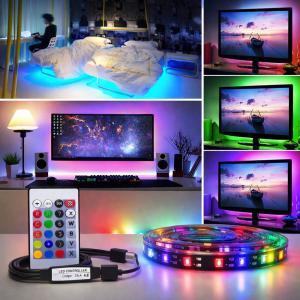 Striscia led rgb 5 metri con telecomando illuminazione multicolore