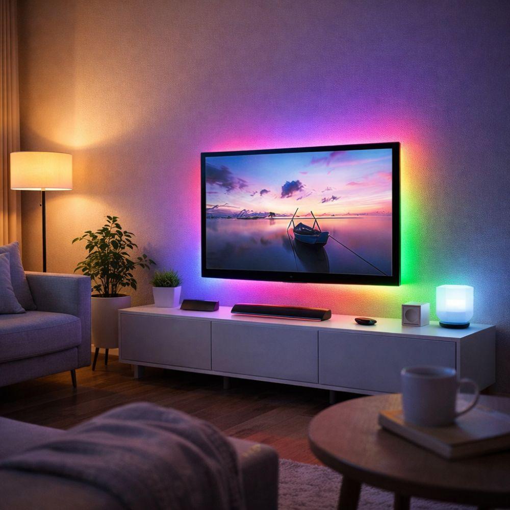  striscia led rgb 5 metri con telecomando illuminazione multicolore - foto 4