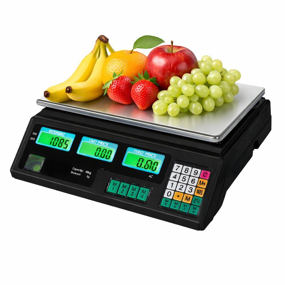  bilancia elettronica digitale professionale max 40 kg con piatto in acciaio inox, divisione di pesata 2 g - foto 2