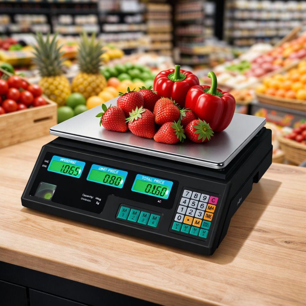  bilancia elettronica digitale professionale max 40 kg con piatto in acciaio inox, divisione di pesata 2 g - foto 4