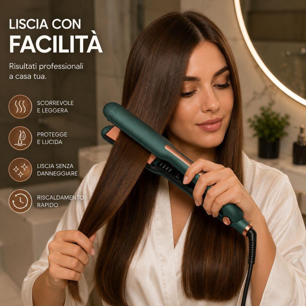 piastra lisciante professionale in ceramica con display digitale e temperatura regolabile - foto 4 piastra lisciante professionale in ceramica con display digitale e temperatura regolabile - foto 4