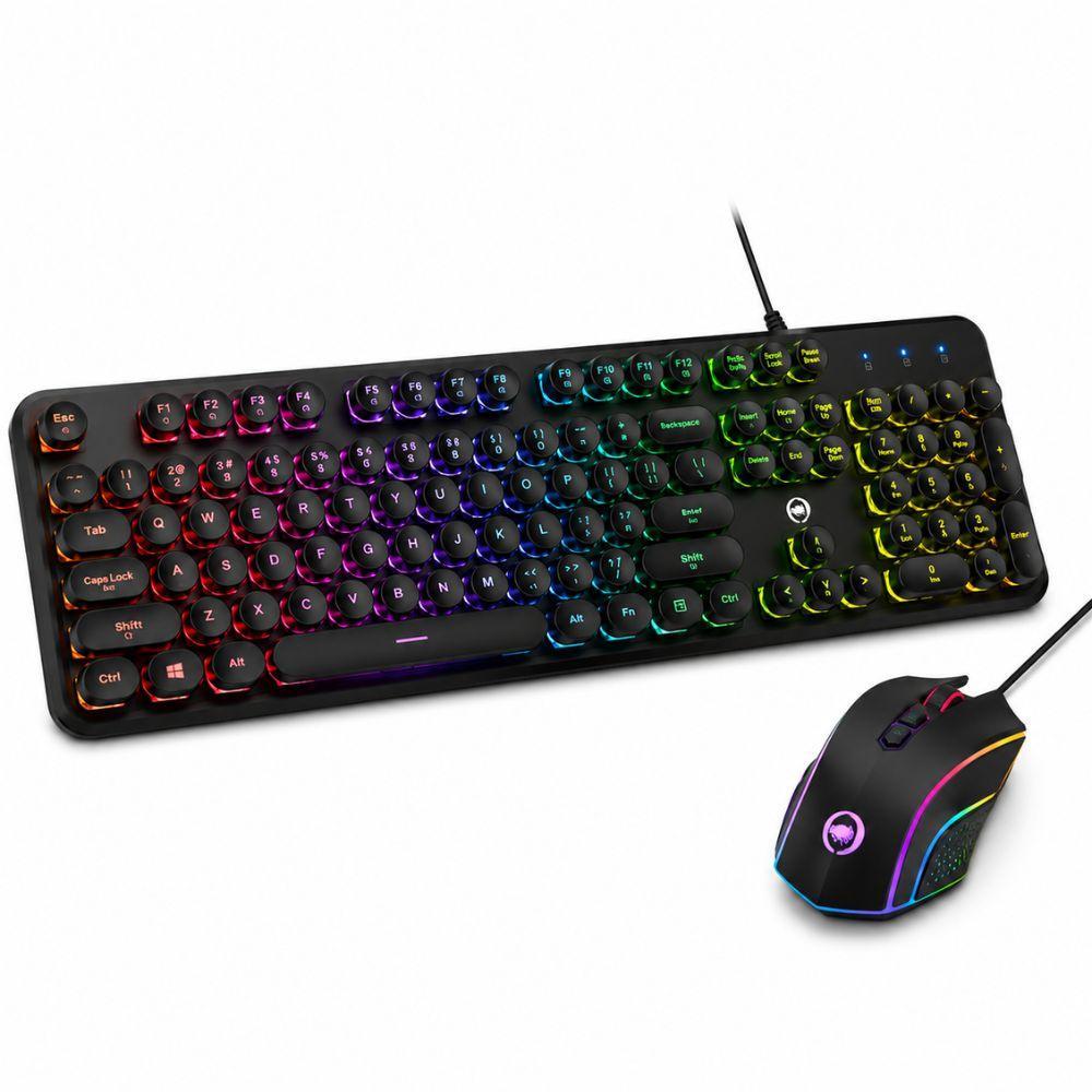  kit gaming rgb tastiera e mouse usb retroilluminati per pc - foto 1