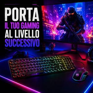 Kit gaming rgb tastiera e mouse usb retroilluminati per pc