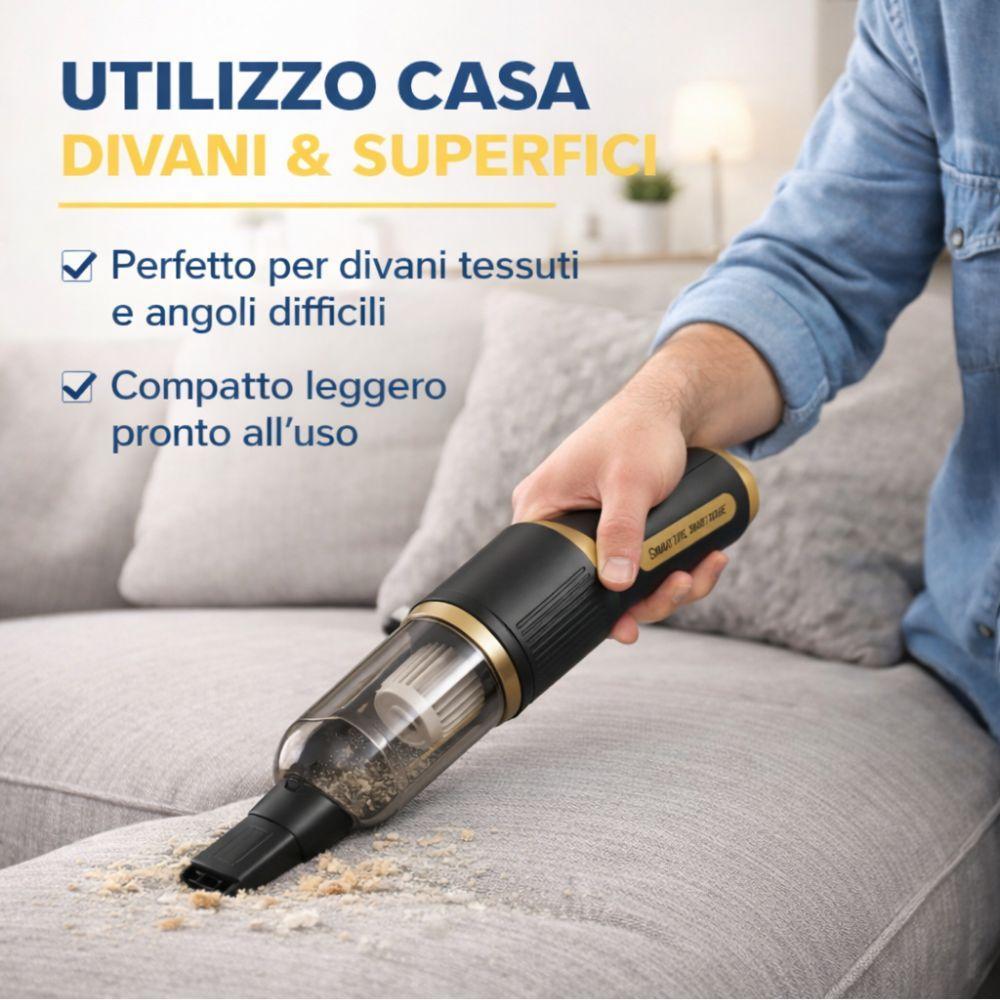 aspirapolvere portatile ricaricabile senza fili multiuso auto e casa con accessori - foto 3 aspirapolvere portatile ricaricabile senza fili multiuso auto e casa con accessori - foto 3