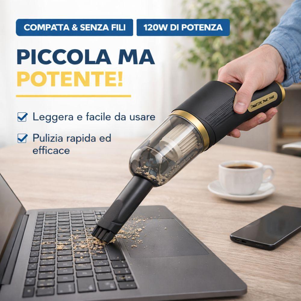 aspirapolvere portatile ricaricabile senza fili multiuso auto e casa con accessori - foto 5 aspirapolvere portatile ricaricabile senza fili multiuso auto e casa con accessori - foto 5