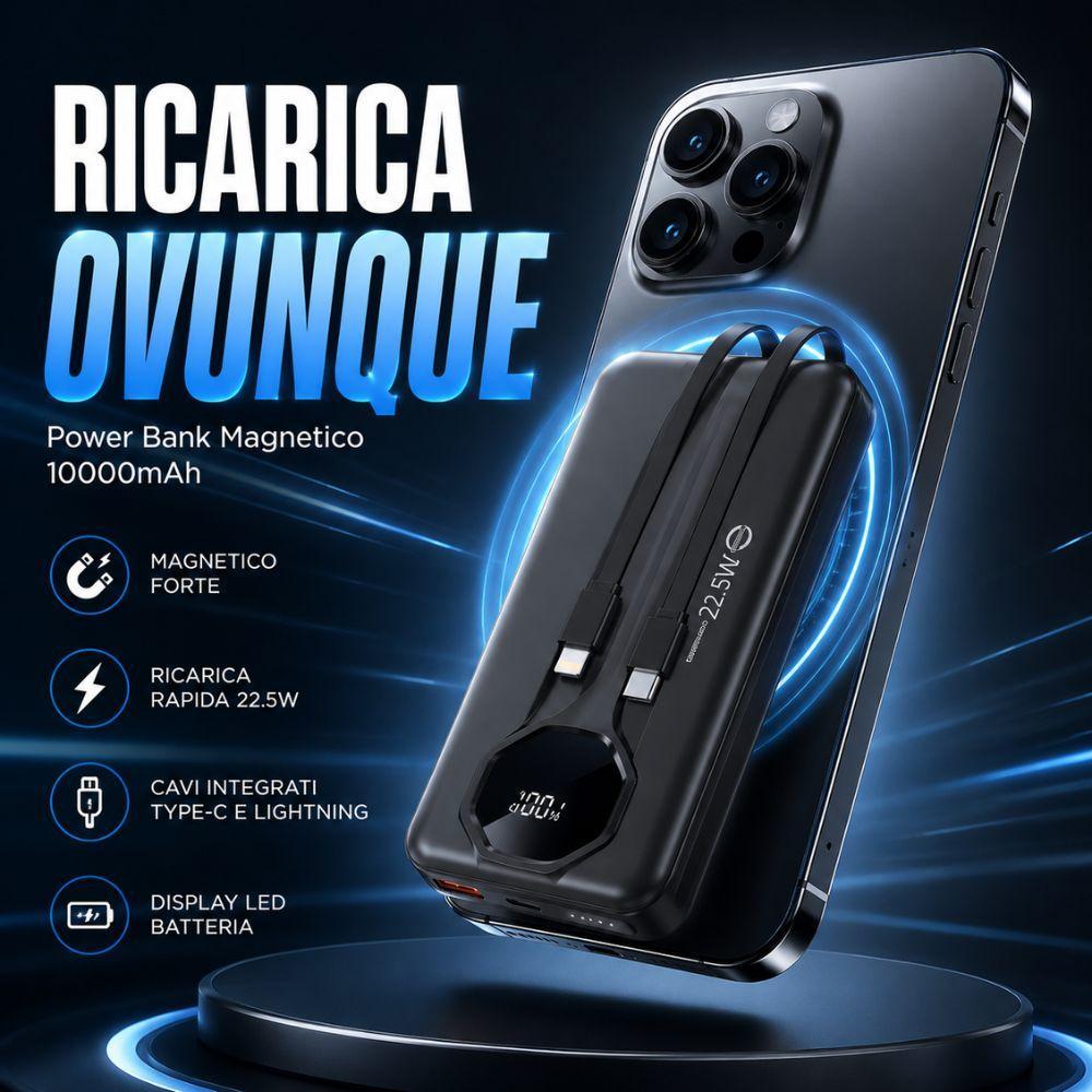 power bank magnetico 10000mah con lightning display led - foto 2 power bank magnetico 10000mah con lightning display led - foto 2
