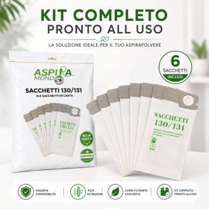 Sacchetti aspirapolvere compatibili folletto con diverse misure