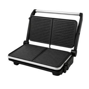 Tostiera grill a contatto 800w piastre antiaderenti apertura 105 gradi