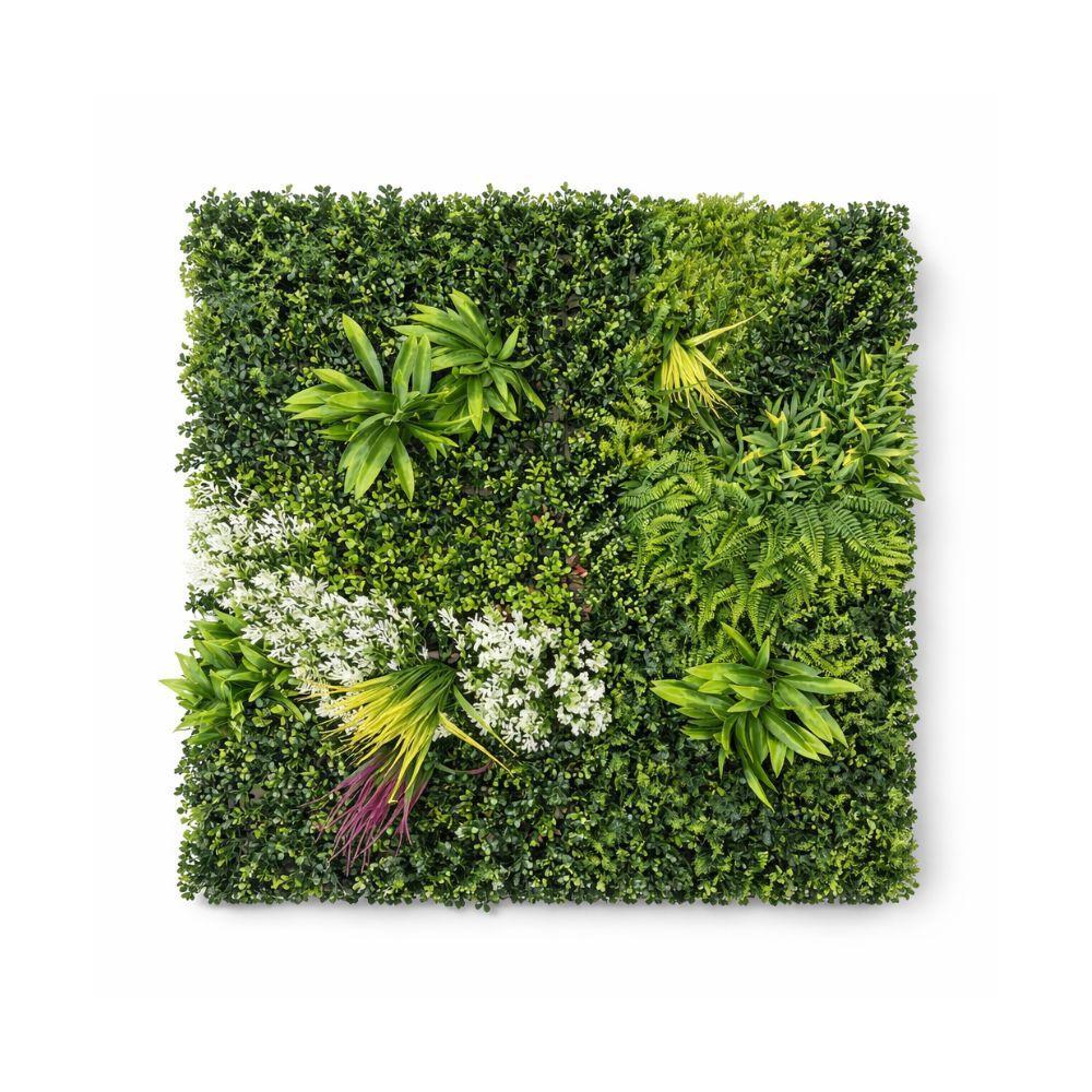  siepe verde artificiale decorativa modulo 100x100 cm effetto giardino verticale premium - foto 1