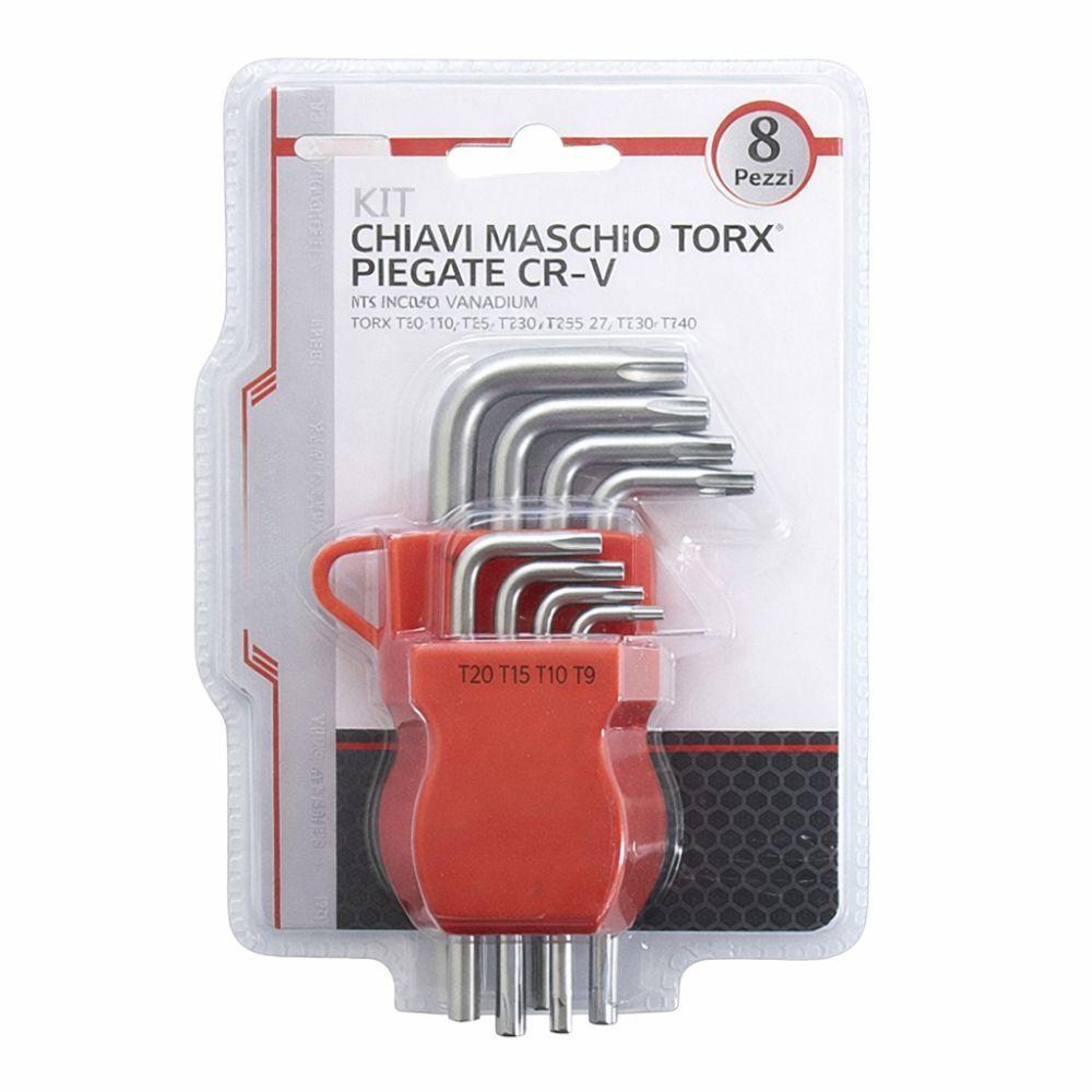 set 8 chiavi maschio torx piegate cr-v in cromo vanadium con supporto - foto 5 set 8 chiavi maschio torx piegate cr-v in cromo vanadium con supporto - foto 5