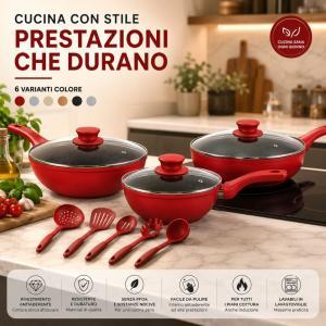 Tris di padelle con coperchi in vetro (20) - (24) - (28) cm