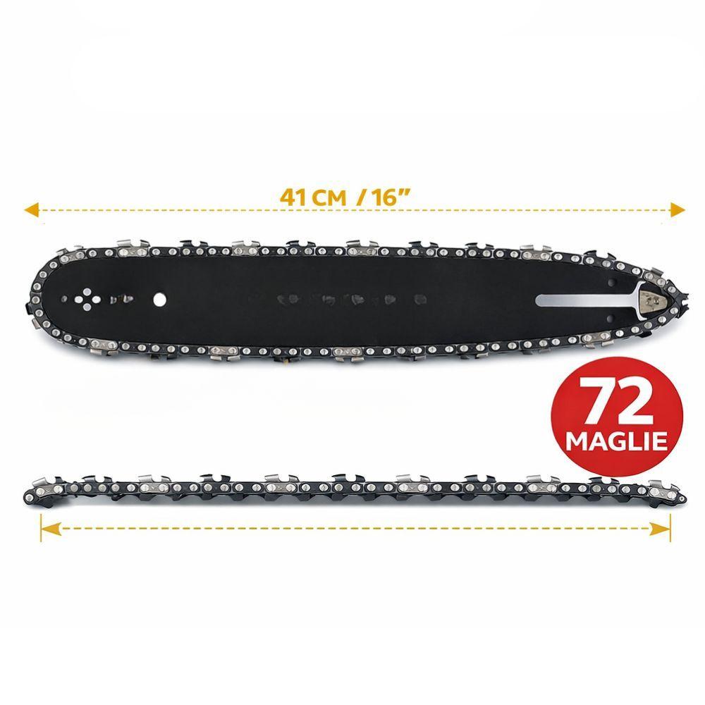  barra motosega 41 cm 16 pollici con catena 72 maglie - foto 3