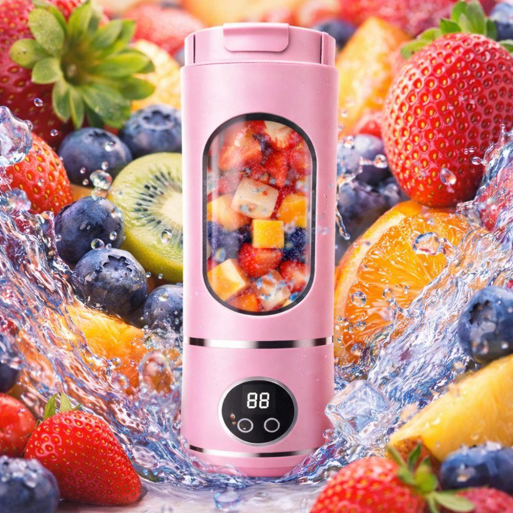 frullatore portatile ricaricabile usb con display digitale 380ml blender smoothie compatto per frutta e ghiaccio - foto 4 frullatore portatile ricaricabile usb con display digitale 380ml blender smoothie compatto per frutta e ghiaccio - foto 4