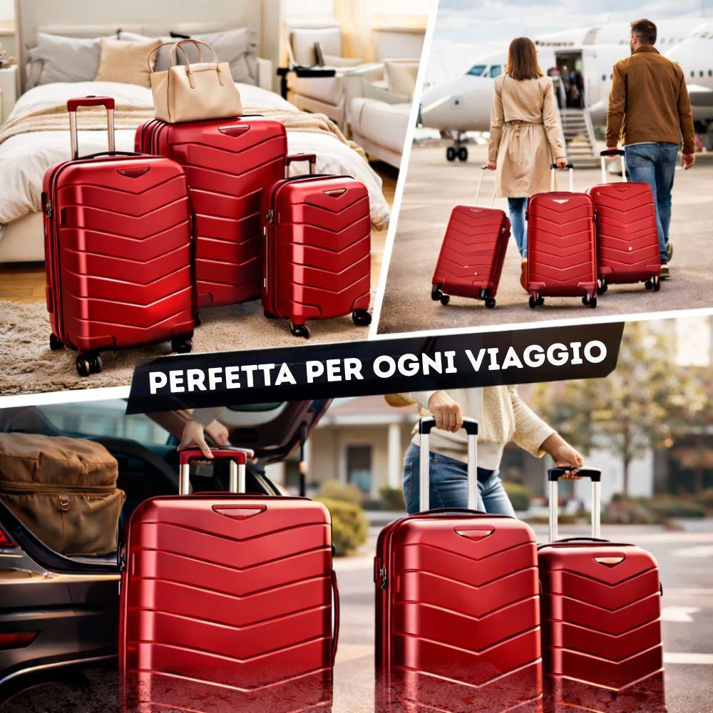 set valigie rigide 3 pezzi con 4 ruote ultra resistenti - foto 5 set valigie rigide 3 pezzi con 4 ruote ultra resistenti - foto 5