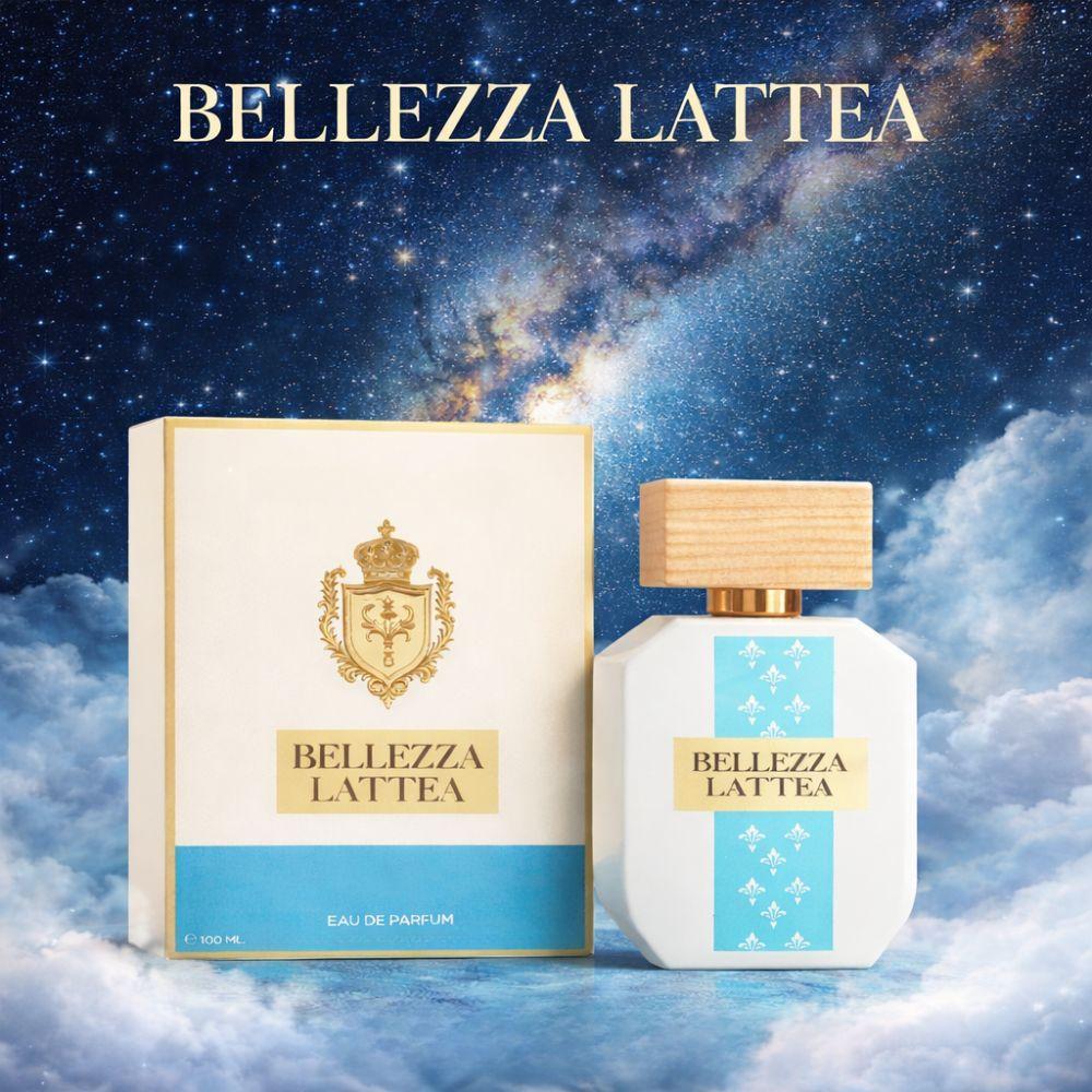 profumo bellezza lattea 100ml eau de parfum fragranza dolce e avvolgente - foto 3 Profumo Bellezza Lattea in contesto con sfondo spaziale