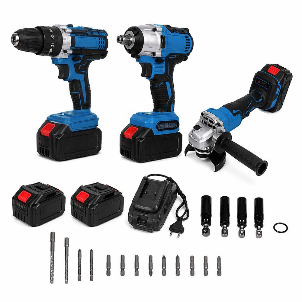 kit 3in1 avvitatore, avvitatore a impulsi e smerigliatrice con accessori - foto 1 kit 3in1 avvitatore, avvitatore a impulsi e smerigliatrice con accessori - foto 1