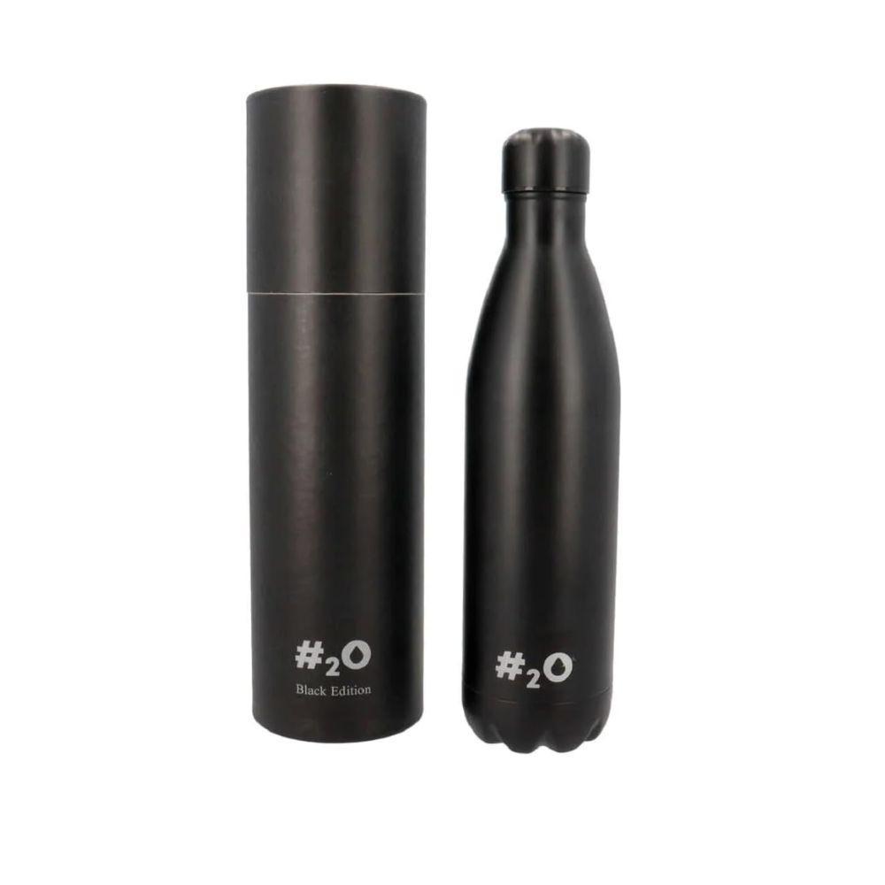Bottiglia termica nera acciaio inox 750ml doppia parete isolante