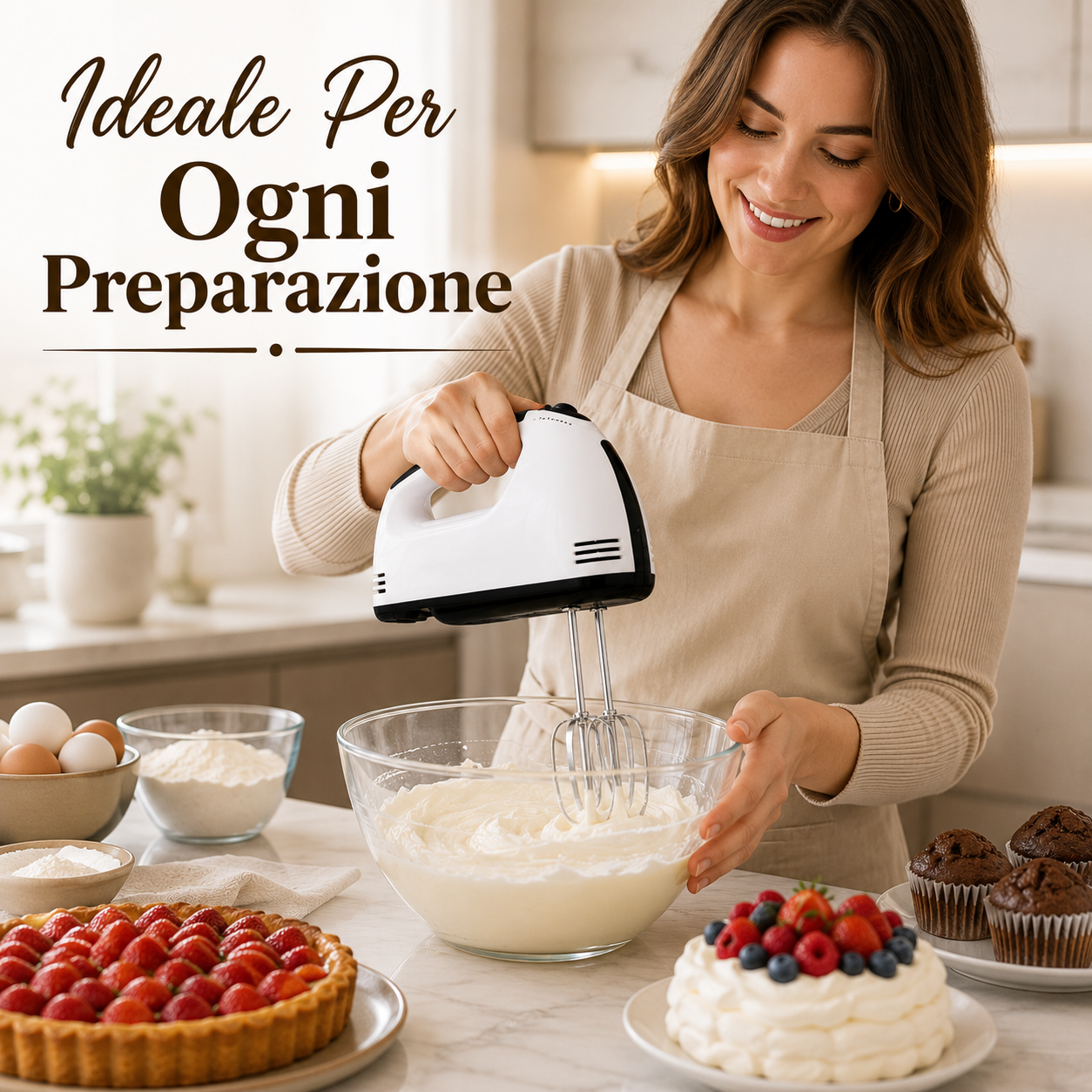 sbattitore elettrico con fruste in acciaio inox per dolci creme panna e impasti - foto 5 sbattitore elettrico con fruste in acciaio inox per dolci creme panna e impasti - foto 5