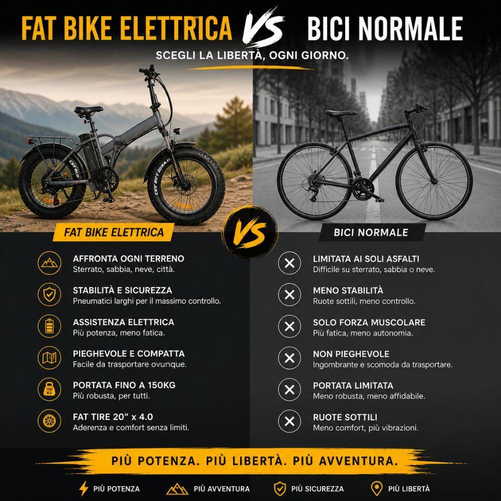 bici elettrica pieghevole fat bike 20 pollici con batteria integrata e portapacchi - foto 4