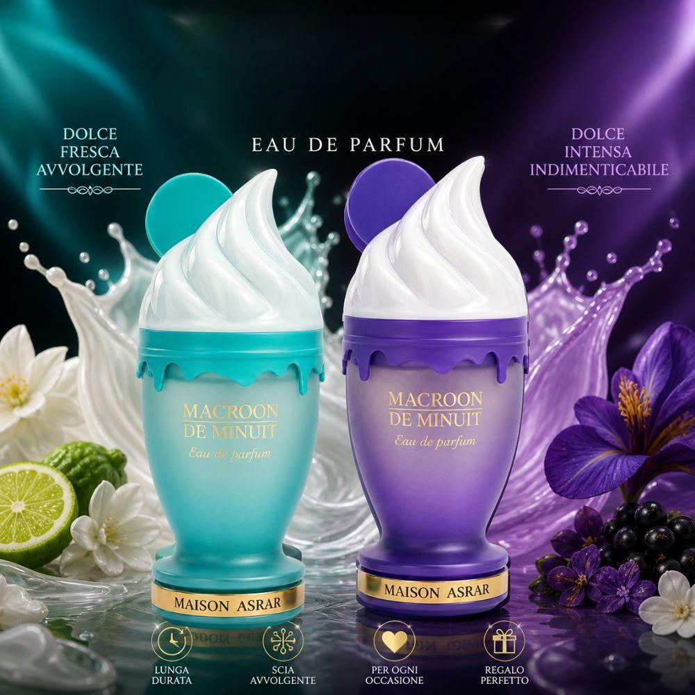  macroon de minuit eau de parfum 100ml  fragranza dolce gourmand donna, design luxury iconico - foto 3