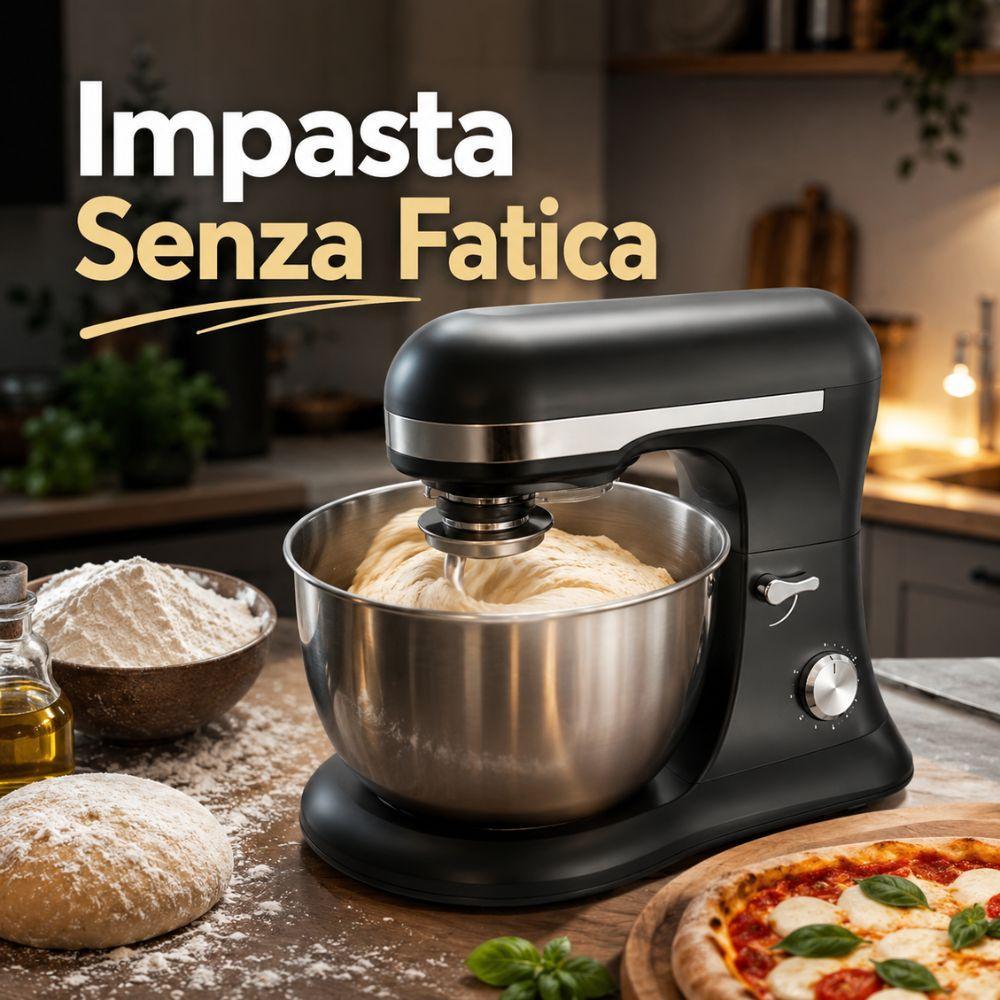 planetaria impastatrice elettrica con ciotola in acciaio inox per dolci pizza pane e impasti - foto 2 planetaria impastatrice elettrica con ciotola in acciaio inox per dolci pizza pane e impasti - foto 2