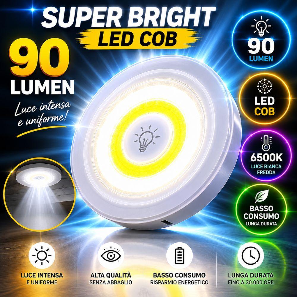  luce led cob wireless per armadio cucina camper garage smart light - foto 3