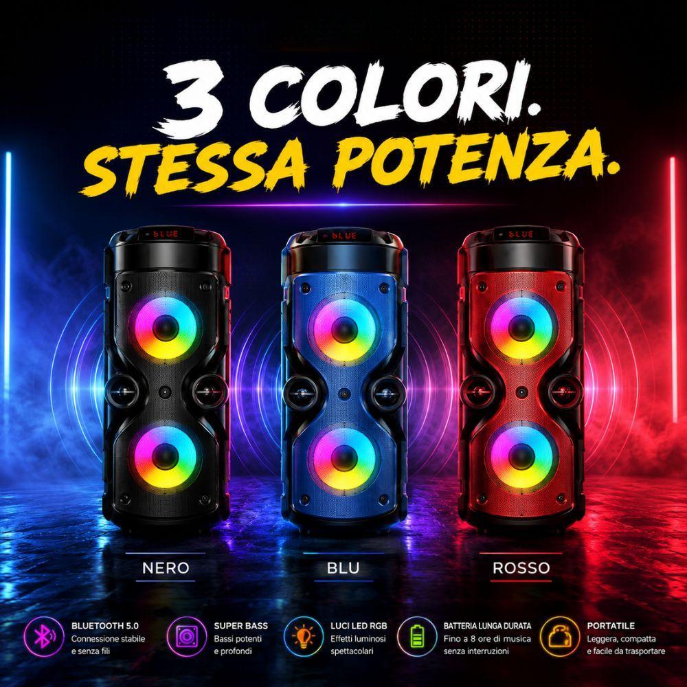 cassa speaker bluetooth rgb portatile super bass usb tf led wireless - foto 4 cassa speaker bluetooth rgb portatile super bass usb tf led wireless - foto 4