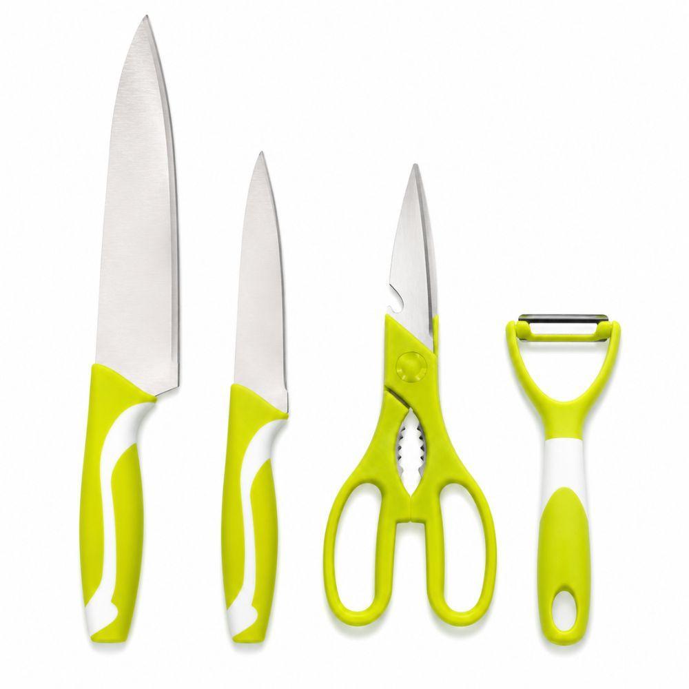  set coltelli da cucina 4 pezzi con forbici e pelapatate - foto 1