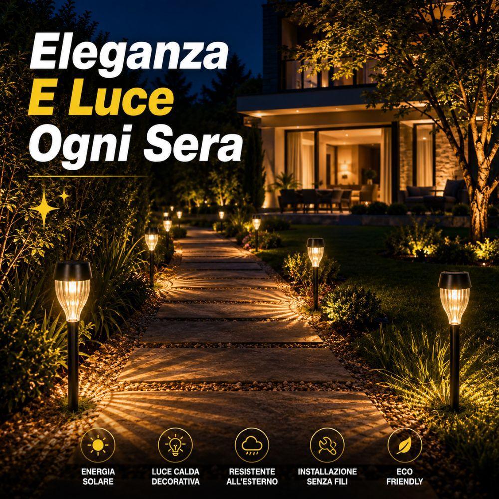 lampada solare led da giardino con picchetto effetto fiamma decorativa 32 cm - foto 5 lampada solare led da giardino con picchetto effetto fiamma decorativa 32 cm - foto 5