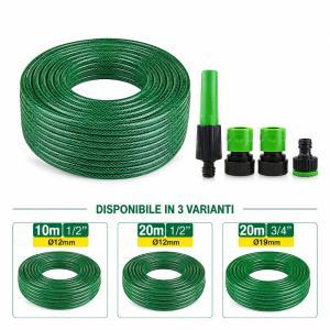 Set tubo da giardino con raccordi e lancia irrigazione