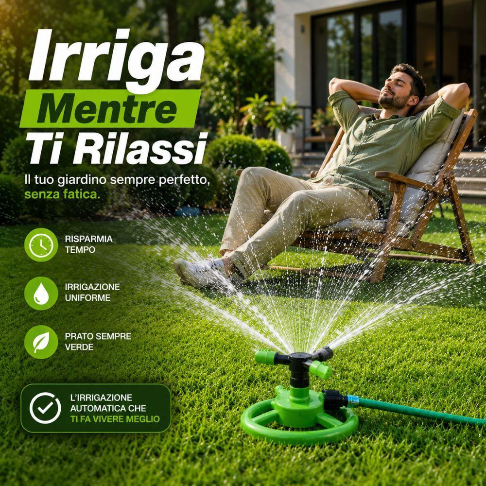 aspersore irrigatore rotante a 3 bracci con base circolare per giardino e prato - foto 3 aspersore irrigatore rotante a 3 bracci con base circolare per giardino e prato - foto 3