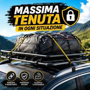 Corda elastica con ganci 180 cm ø 8 mm tenditore elastico per auto campeggio trasporto carichi